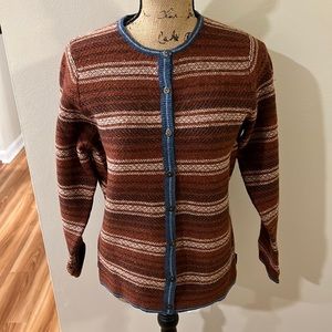 Woolrich Womens Multi Vintage Lambswool Cardigan Sweater Grandma Core